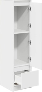 vidaXL Komoda biała 29,5x34x119,5 cm Drewno klejone 5