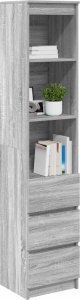 vidaXL Komoda Szara Sonoma 37,5x35x180 cm Drewno klejone 4