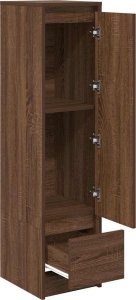 vidaXL Komoda Brązowy Dąb 29,5x34x119,5 cm Drewno klejone 5