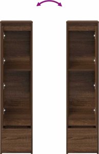 vidaXL Komoda Brązowy Dąb 29,5x34x119,5 cm Drewno klejone 9