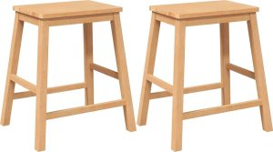 vidaXL Krzesła barowe 2 szt. lite drewno guma 2