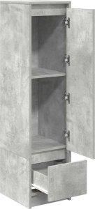vidaXL Komoda betonowa szara 29,5x34x119,5 cm Drewno klejone 5