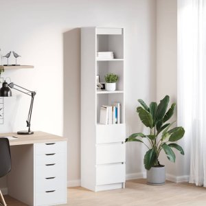 vidaXL Komoda biała 37,5x35x180 cm Drewno klejone 1