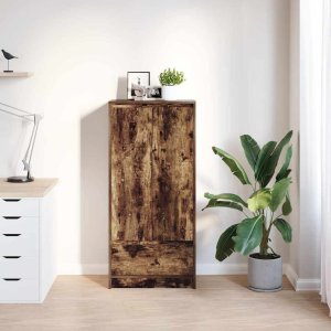 vidaXL Szafka z szufladą Dąb wędzony 55,5x34x119,5 cm Drewno klejone 3