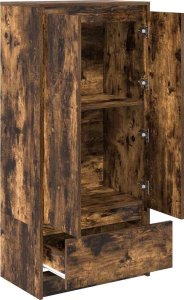vidaXL Szafka z szufladą Dąb wędzony 55,5x34x119,5 cm Drewno klejone 5