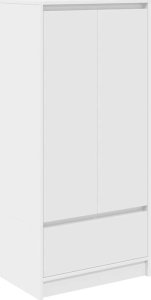 Szafka z szufladą Biała 55,5x34x119,5 cm Drewno klejone 2