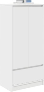 Szafka z szufladą Biała 55,5x34x119,5 cm Drewno klejone 4