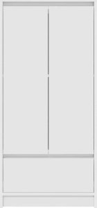 Szafka z szufladą Biała 55,5x34x119,5 cm Drewno klejone 6