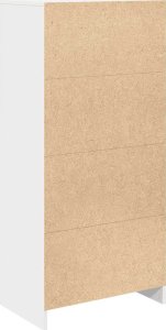 Szafka z szufladą Biała 55,5x34x119,5 cm Drewno klejone 8