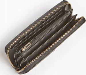 Guess, Vikky Zip Around, Textile Wallet, SWSG6995460, Black, For Women For Women 11