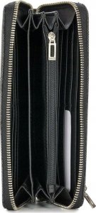 Guess, Vikky Zip Around, Textile Wallet, SWSG6995460, Black, For Women For Women 7