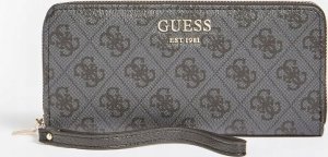 Guess, Vikky Zip Around, Textile Wallet, SWSG6995460, Black, For Women For Women 10