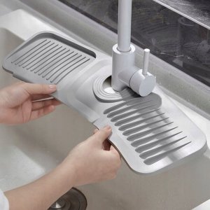 UNIWERSALNA MATA OCIEKOWA SILIKONOWA DO ZLEWU ZLEWOZMYWAKA 45 x 14cm BRUNBESTE BB-3329 SZARA 4