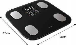 WAGA ŁAZIENKOWA Z POMIAREM TKANKI TŁUSZCZOWEJ I SKŁADU CIAŁA, SMART, BT, KLAUSBERG KB-7854 CZARNA 3