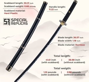 Miecz Katana Roronoa Zoro Yubashiri One Piece Drewniany JT10510 3