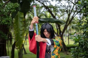 Miecz Katana Demon Slayer Tomioka Giyuu's Drewniany JT10654 10