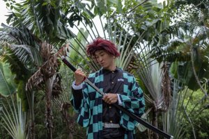 Miecz Katana Demon Slayer Tanjiro Kamado's Drewniany JT10666 11