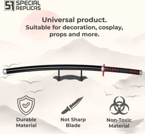 Miecz Katana Demon Slayer Tanjiro Kamado's Drewniany JT10666 2