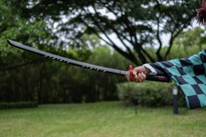 Miecz Katana Demon Slayer Tanjiro Kamado's Drewniany JT10666 4
