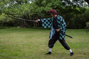 Miecz Katana Demon Slayer Tanjiro Kamado's Drewniany JT10666 7