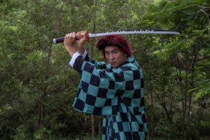 Miecz Katana Demon Slayer Tanjiro Kamado's Drewniany JT10666 8