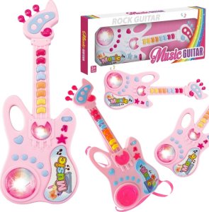 GITARA INTERAKTYWNA DLA DZIECI INSTRUMENT MUZYCZNY MELODIE DŹWIĘK ŚWIATŁO 1