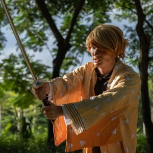 Special Replicas Miecz Katana Demon Slayer Zenitsu Agatsuma's Nichirin Drewniany JT10053 12