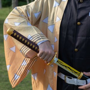 Special Replicas Miecz Katana Demon Slayer Zenitsu Agatsuma's Nichirin Drewniany JT10053 4