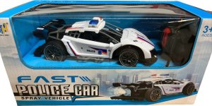 SAMOCHÓD POLICYJNY ZDALNIE STEROWANY NA PILOT EFEKTY ŚWIETLNE PARA WODNA 4