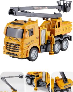 DUŻA CIĘŻARÓWKA ZDALNIE STEROWANA PILOTEM Z KABINĄ DRABINĄ I KOSZEM ŚWIATŁO 5