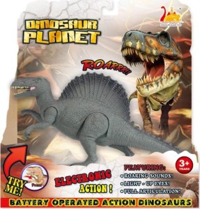 DINOZAUR EFEKTY ŚWIETLNE I DŹWIĘKOWE RUCHOME ELEMENTY ŚWIECĄCE OCZY 3