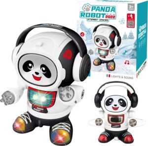 ROBOT PANDA W SŁUCHAWKACH INTERAKTYWNA ZABAWKA DLA DZIECI MUZYKA I ŚWIATŁA 1