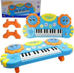 ELEKTRONICZNE ORGANY PIANINO ZESTAW INSTRUMENT MUZYCZNY MELODIE KWIATKI 1