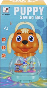 INTERAKTYWNY PIESEK POZYTYWKA SKARBONKA ZABAWKA ŚWIATEŁKA MELODIE ZĘBATKI 7