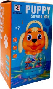 INTERAKTYWNY PIESEK POZYTYWKA SKARBONKA ZABAWKA ŚWIATEŁKA MELODIE ZĘBATKI 8