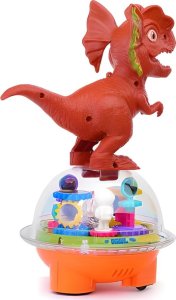 DINOZAUR INTERAKTYWNY LATAJĄCY SPODEK POZYTYWKA EFEKTY ŚWIETLNE I DŹWIĘKOWE 3