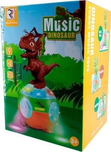 DINOZAUR INTERAKTYWNY POZYTYWKA LAMPKA EFEKTY ŚWIETLNE I DŹWIĘKOWE ZABAWKA 3