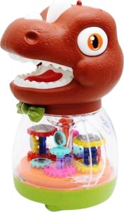 INTERAKTYWNY DINOZAUR POZYTYWKA SKARBONKA ZABAWKA ŚWIATEŁKA MELODIE ZĘBATKI 2