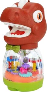 INTERAKTYWNY DINOZAUR POZYTYWKA SKARBONKA ZABAWKA ŚWIATEŁKA MELODIE ZĘBATKI 3