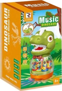 INTERAKTYWNY DINOZAUR POZYTYWKA SKARBONKA ZABAWKA ŚWIATEŁKA MELODIE ZĘBATKI 10