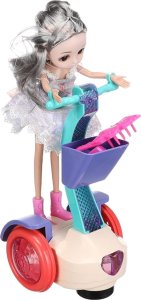 INTERAKTYWNA LALKA NA JEŹDZIKU ZABAWKA DLA DZIECI EFEKTY ŚWIETLNE I MELODIE 2