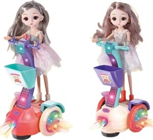 INTERAKTYWNA LALKA NA JEŹDZIKU ZABAWKA DLA DZIECI EFEKTY ŚWIETLNE I MELODIE 8