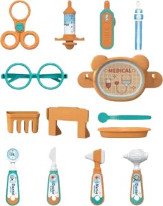 ZESTAW LEKARSKI MIŚ KOALA PRZENOŚNY OKULARY STRZYKAWKA DLA DZIECI 4