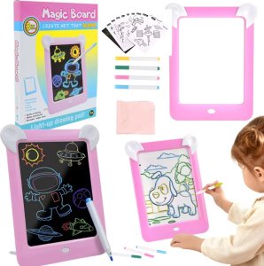 Magiczna Tablica Interaktywna Do Rysowania Podświetlana Pisaki Tablet LED 1
