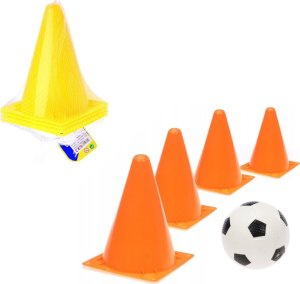 ZESTAW PIŁKARSKI PACHOŁKI Z PIŁKĄ 4szt 2