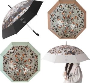 PARASOLKA PRZEZROCZYSTA KOTY MOTYLE 2