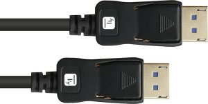 TECHLY DisplayPort 2.1 Audio/Video Cable M/M 4K 1m Black 6