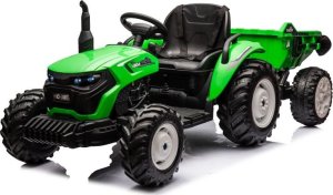 Import SUPER-TOYS OLBRZYMI TRAKTOR 24 V Z PRZYCZEPĄ I ELEKTRYCZNIE PODNOSZONYM KIPREM HC306 18