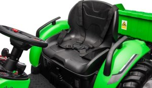 Import SUPER-TOYS OLBRZYMI TRAKTOR 24 V Z PRZYCZEPĄ I ELEKTRYCZNIE PODNOSZONYM KIPREM HC306 28