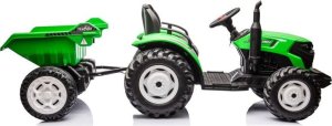 Import SUPER-TOYS OLBRZYMI TRAKTOR 24 V Z PRZYCZEPĄ I ELEKTRYCZNIE PODNOSZONYM KIPREM HC306 7